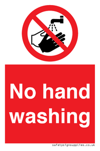 No hand washing